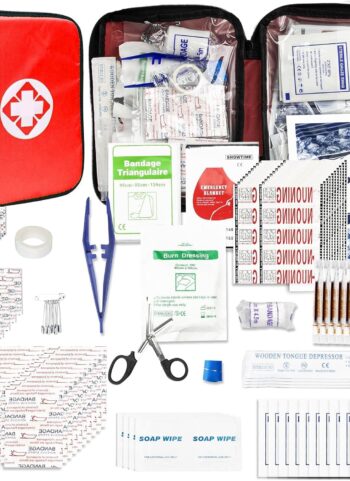 Travel-First Aid-Kit Car-Home 300PCS Survival-Kit Outdoor-Adventure - Small Portable Red Emergency Essential Sets Office Hiking Camping Business Public Must Have First Aid Gear Equipment 1st Aid
